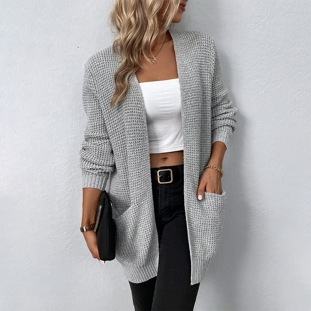Women’s Relaxed Fit Long Pocket Winter Cardigan