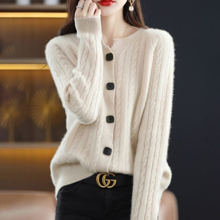 Women’s Cozy Button-Up Relaxed Fit Winter Cardigan
