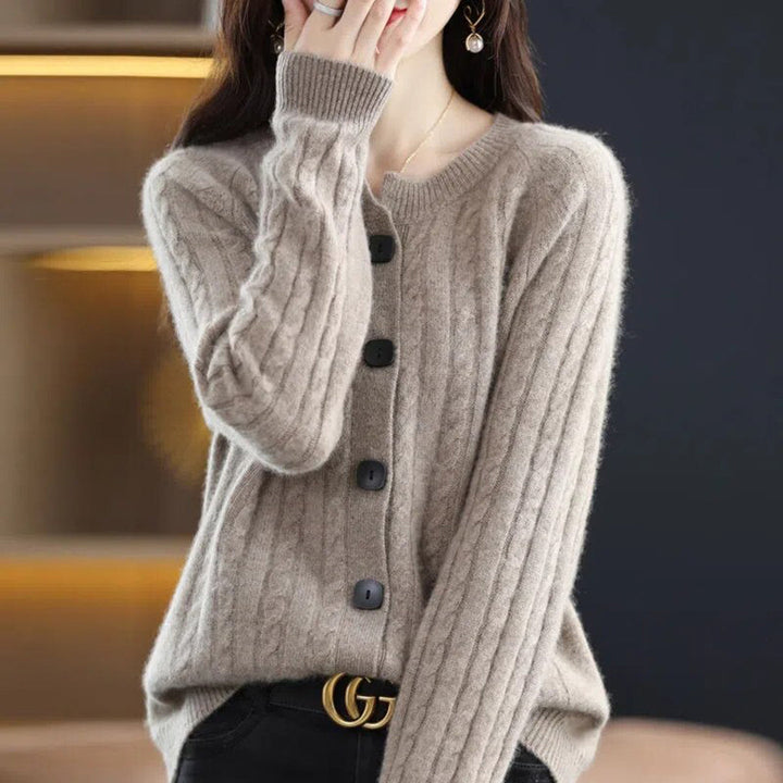 Women’s Cozy Button-Up Relaxed Fit Winter Cardigan
