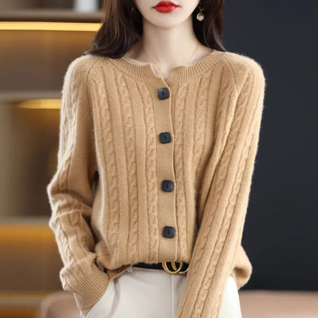 Women’s Cozy Button-Up Relaxed Fit Winter Cardigan