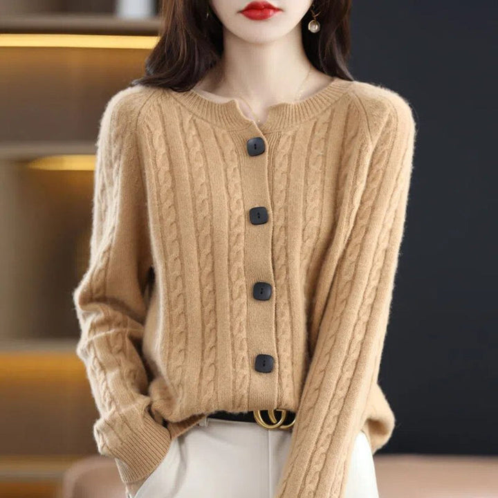 Women’s Cozy Button-Up Relaxed Fit Winter Cardigan