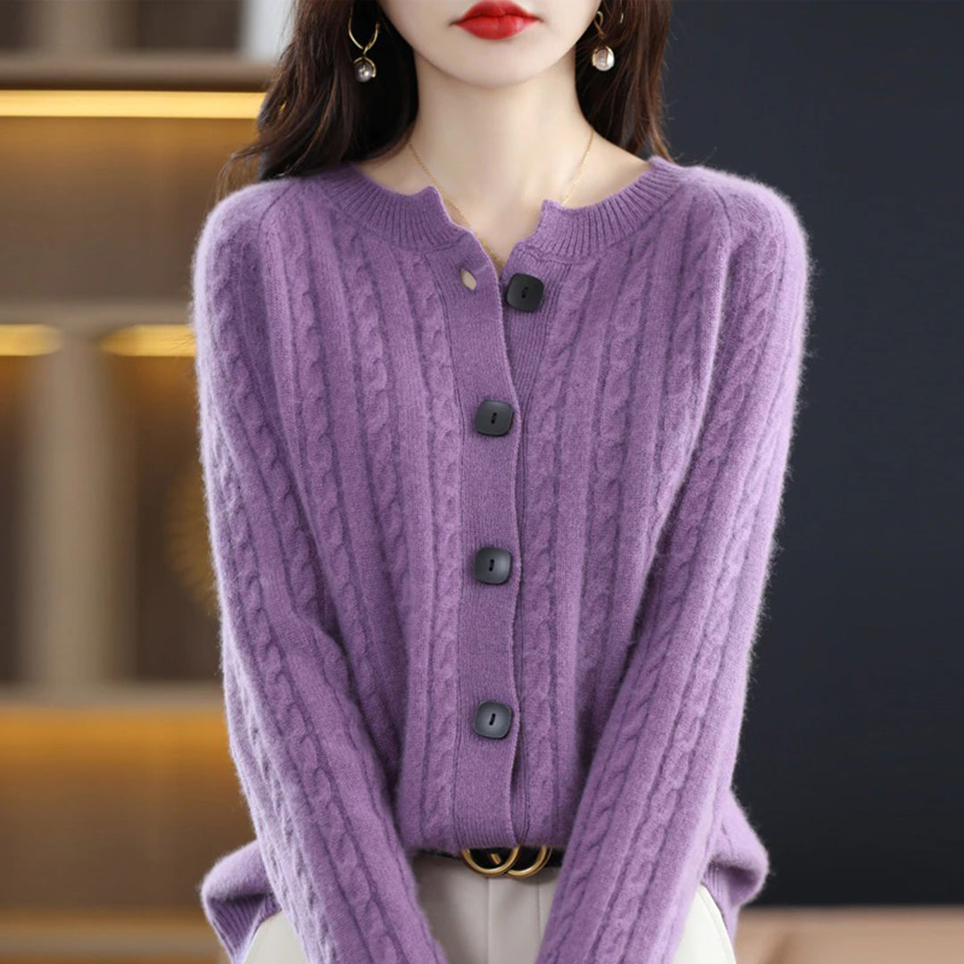 Women’s Cozy Button-Up Relaxed Fit Winter Cardigan