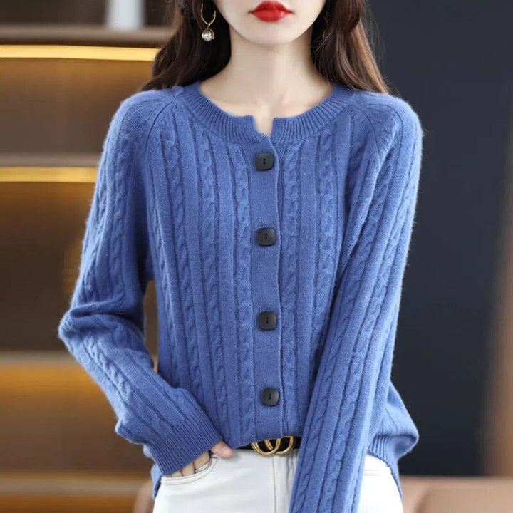 Women’s Cozy Button-Up Relaxed Fit Winter Cardigan
