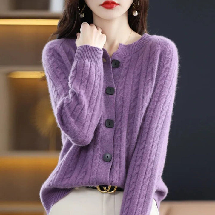 Women’s Cozy Button-Up Relaxed Fit Winter Cardigan