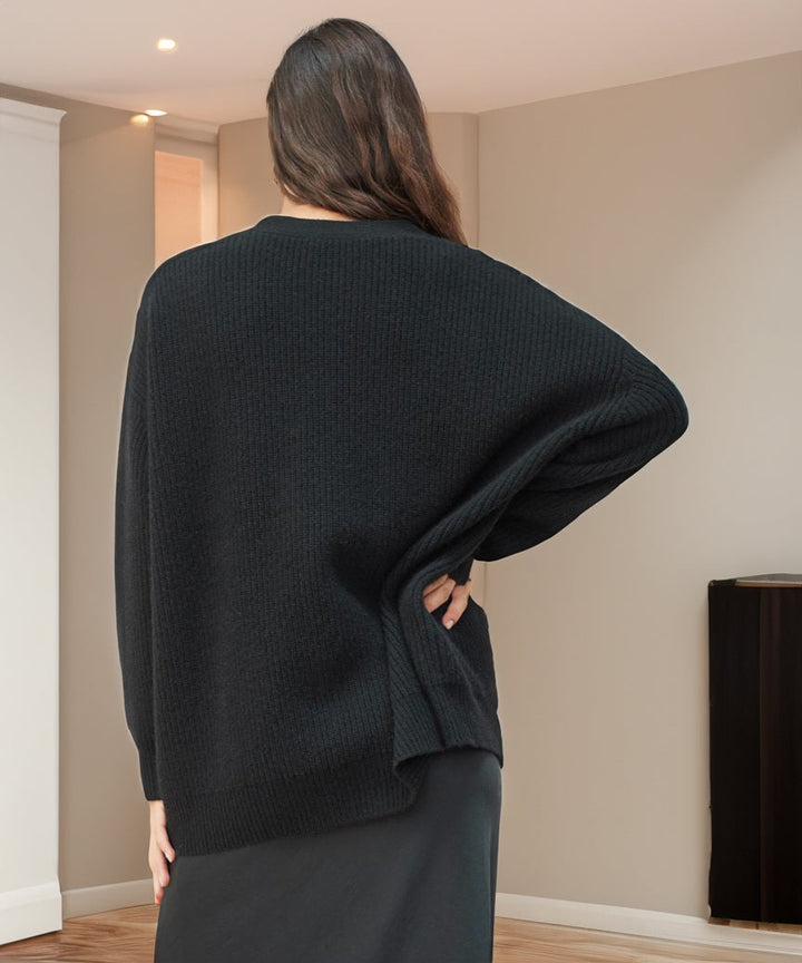 Cárdigan abotonado informal de punto de invierno para mujer
