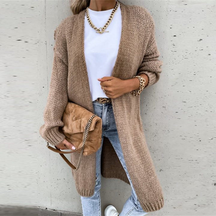 Women’s Relaxed Fit Long Open Front Cardigan