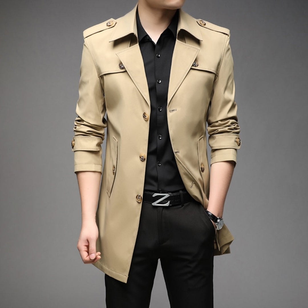 Men’s Single Breasted Lightweight Trench Coat