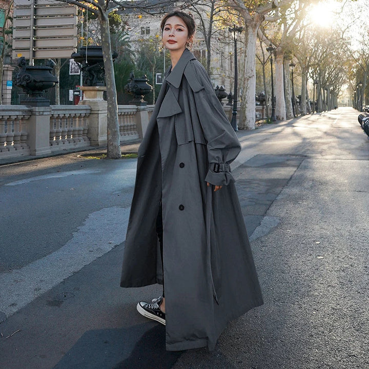 Women’s Chic Long Loose-Fit Trench Coat
