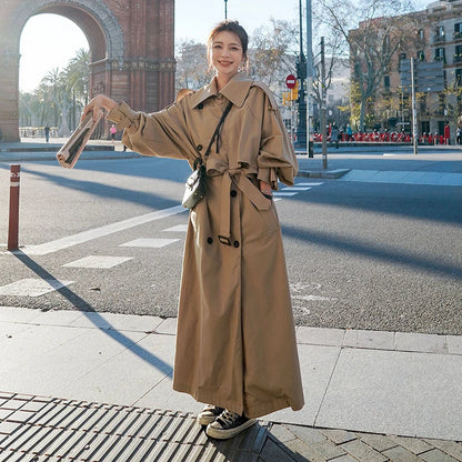 Women’s Chic Long Loose-Fit Trench Coat