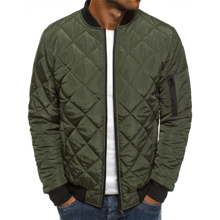 Streetwear Inspired Quilted Jacket For Men