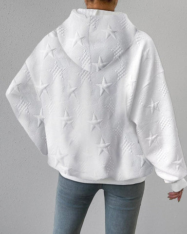 Women’s Winter Star-Patterned Hoodie