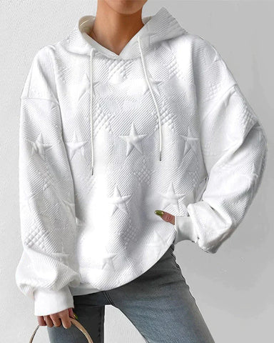 Women’s Winter Star-Patterned Hoodie