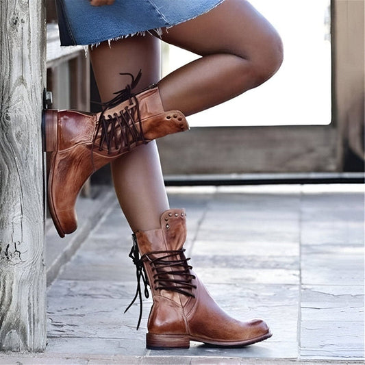 Botines de cordones para mujer
