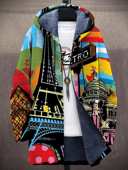 Creative Cityscape Zip Cardigan