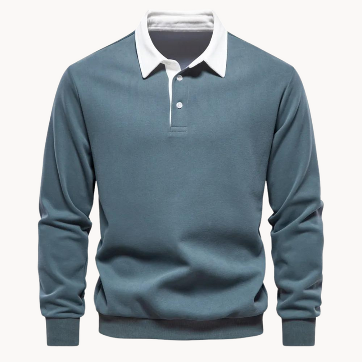 Men’s Winter Long Sleeve Polo Style Sweater