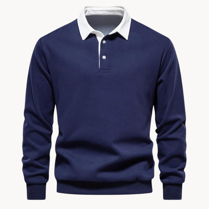 Men’s Winter Long Sleeve Polo Style Sweater