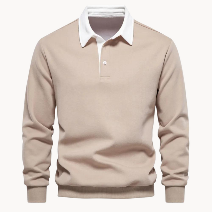 Men’s Winter Long Sleeve Polo Style Sweater