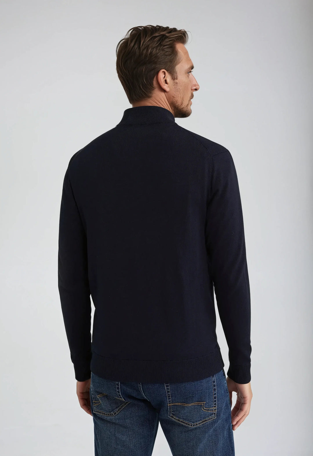 Men’s Full Zip High Neck Sweater