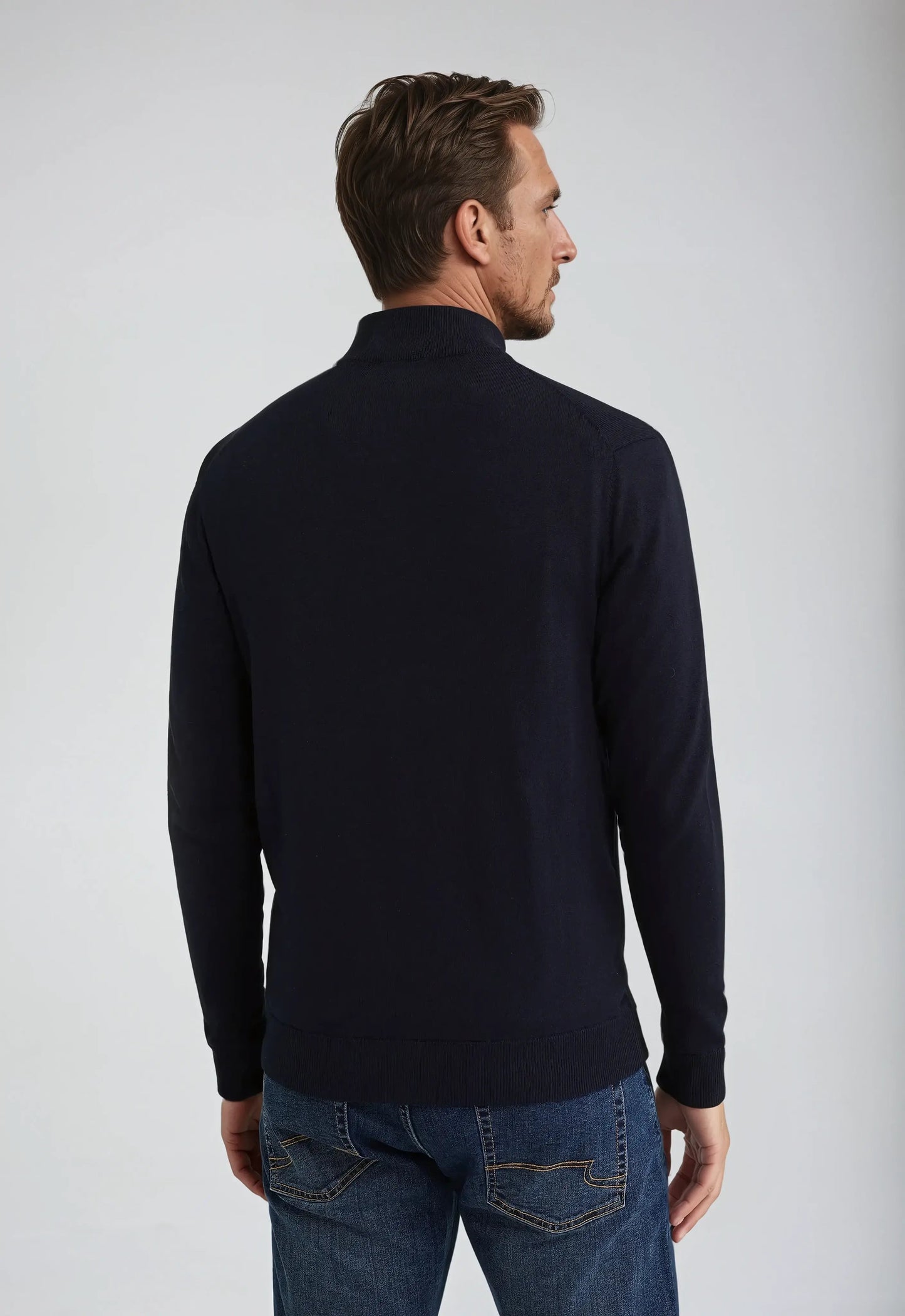Men’s Full Zip High Neck Sweater