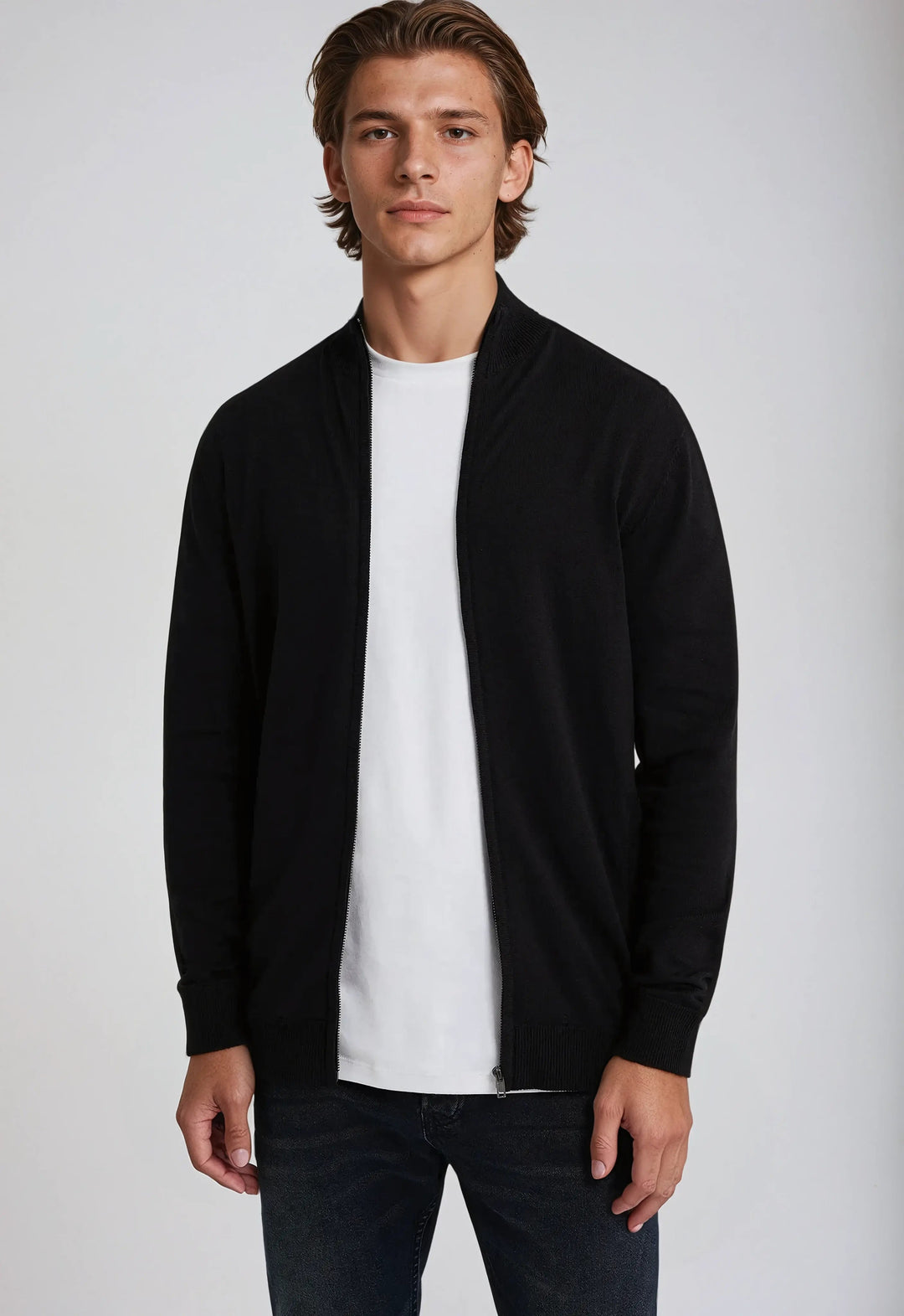 Men’s Full Zip High Neck Sweater
