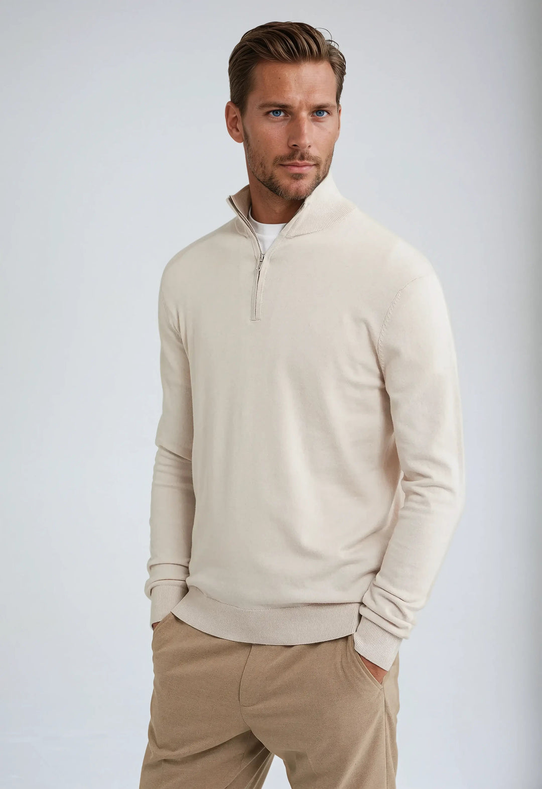 Men’s Winter Classic Quarter Zip Knit Sweater