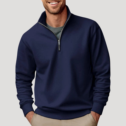 Men’s Casual Quarter Zip Collar Sweatshirt
