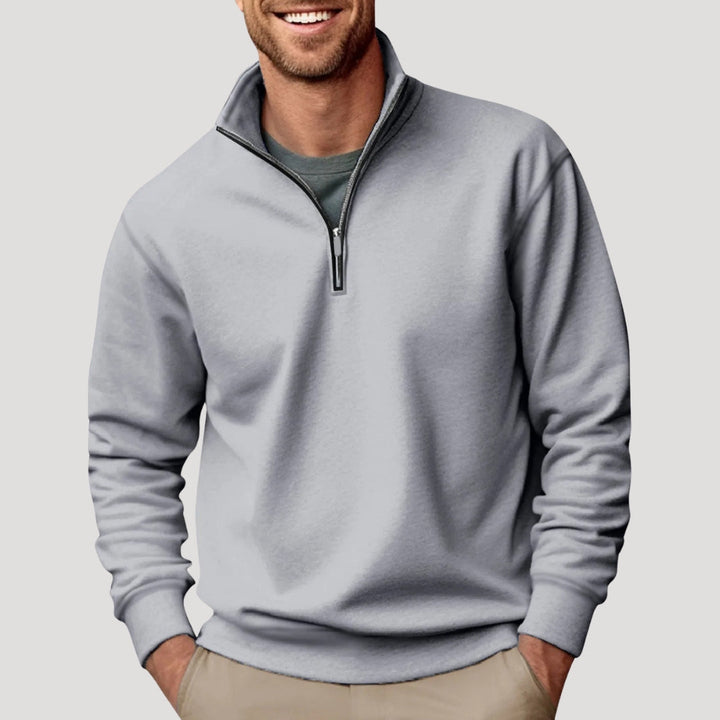 Men’s Casual Quarter Zip Collar Sweatshirt