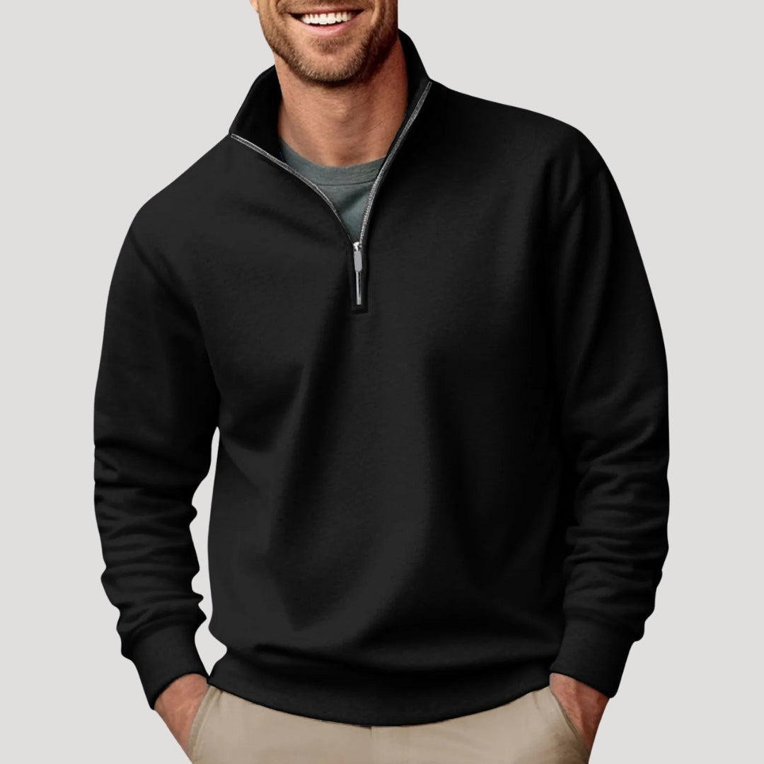 Men’s Casual Quarter Zip Collar Sweatshirt