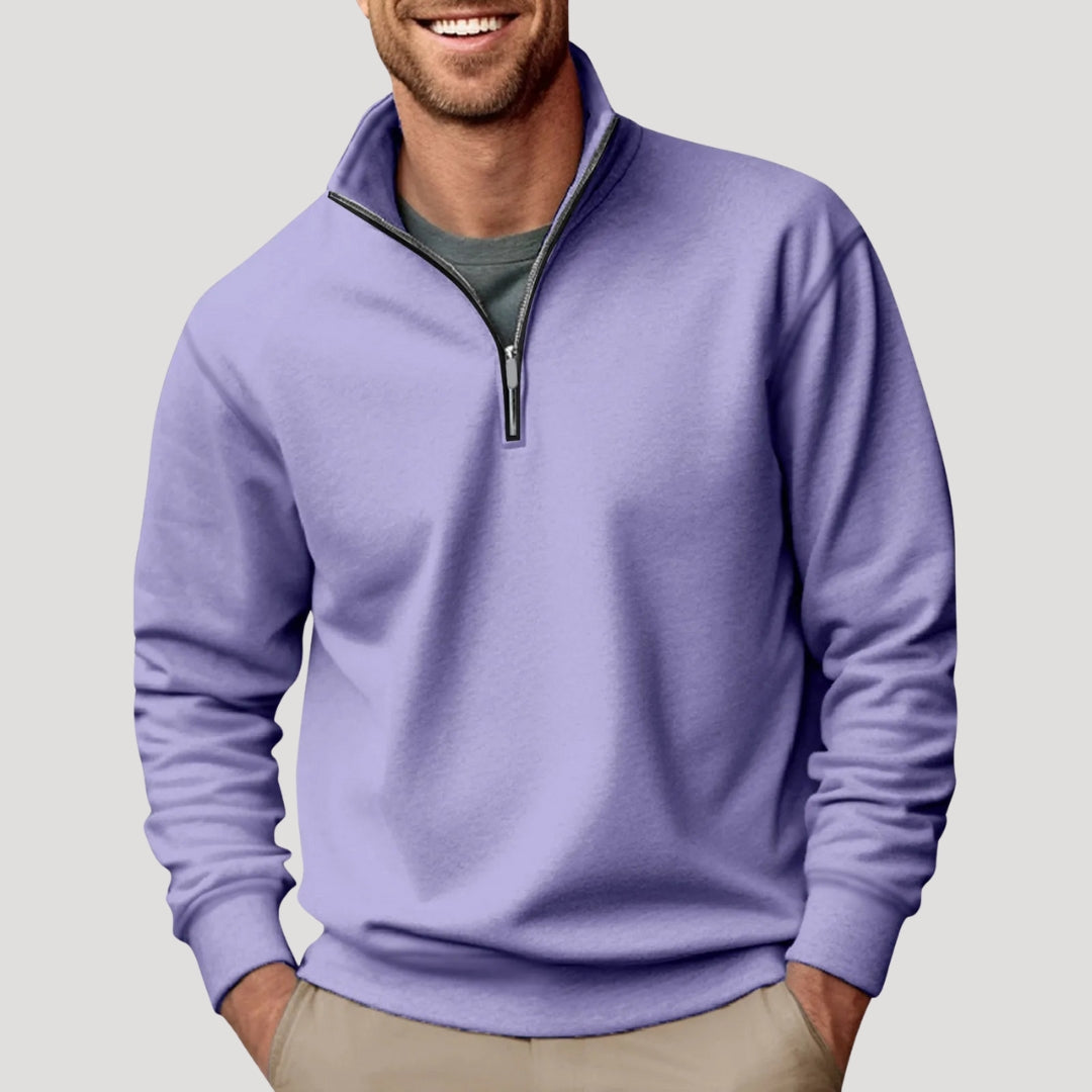 Men’s Casual Quarter Zip Collar Sweatshirt