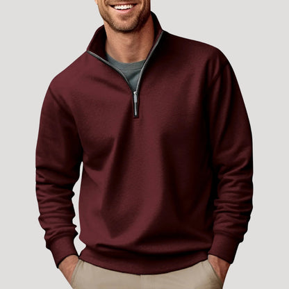Men’s Casual Quarter Zip Collar Sweatshirt