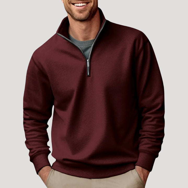 Men’s Casual Quarter Zip Collar Sweatshirt