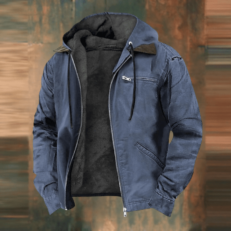 Men’s Casual Zip-Up Hooded Jacket
