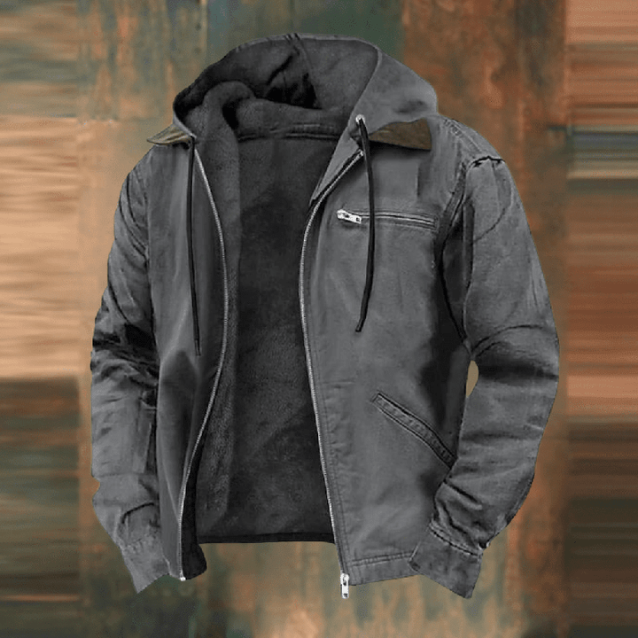 Men’s Casual Zip-Up Hooded Jacket