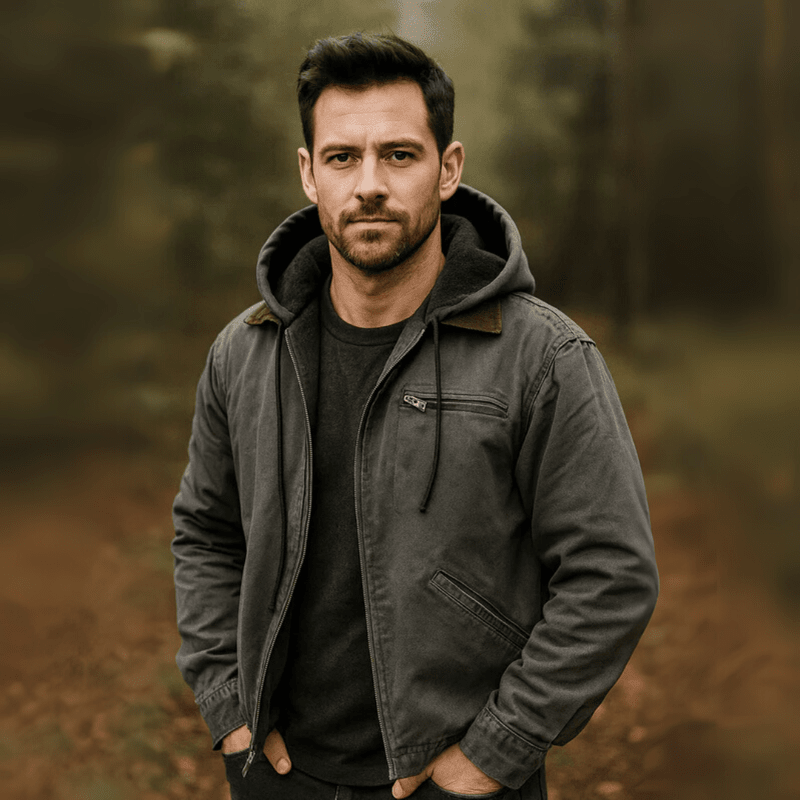 Men’s Casual Zip-Up Hooded Jacket