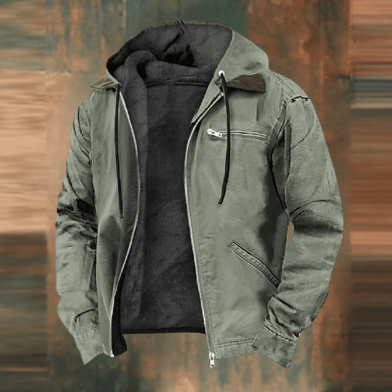 Men’s Casual Zip-Up Hooded Jacket