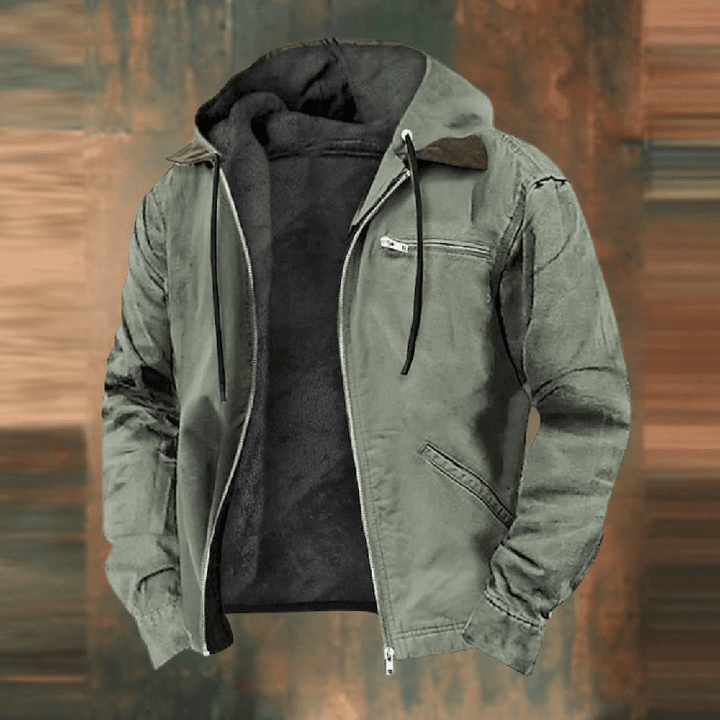 Men’s Casual Zip-Up Hooded Jacket