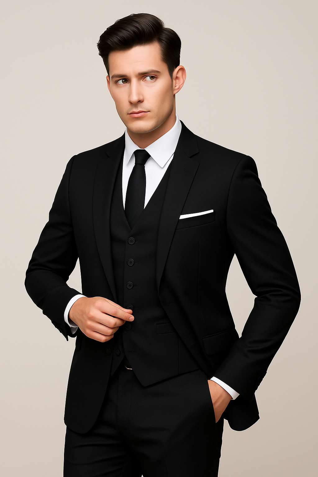 Men’s Classic Spring Three-Piece Suit