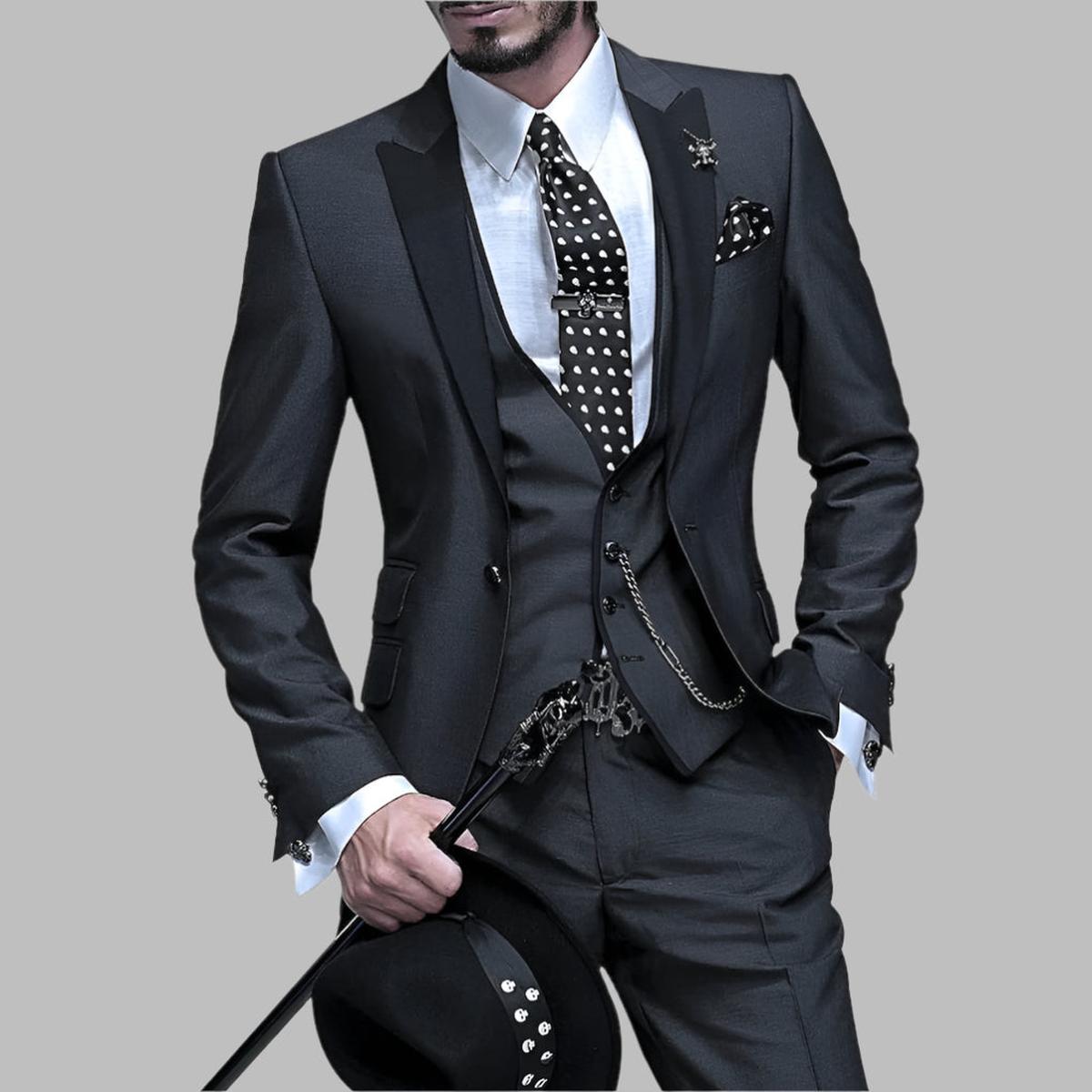 Men Luxury Three Piece Wedding Suit Set