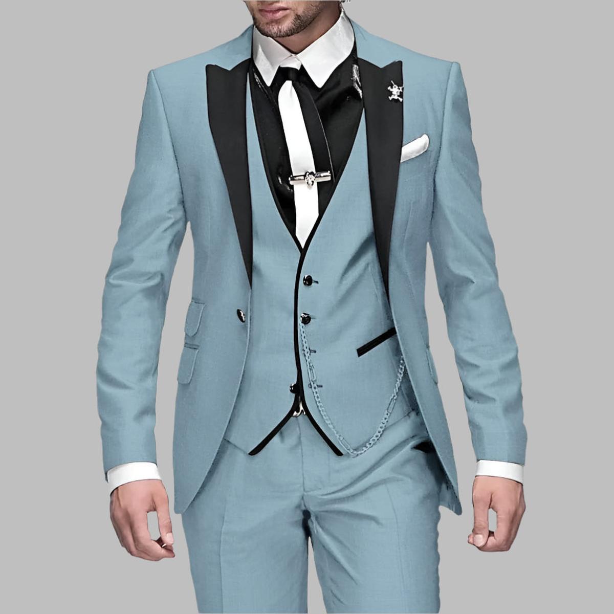 Men Luxury Three Piece Wedding Suit Set