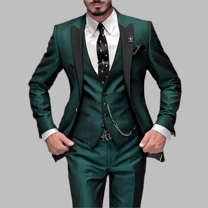 Men Luxury Three Piece Wedding Suit Set