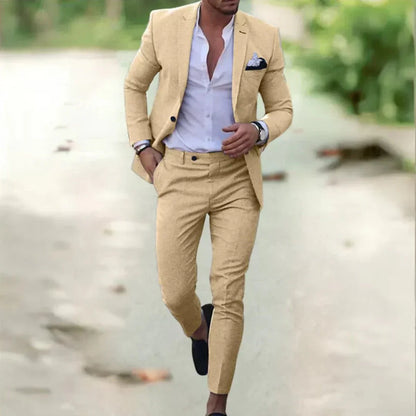 Men’s Slim Fit Formal Business Suit Set