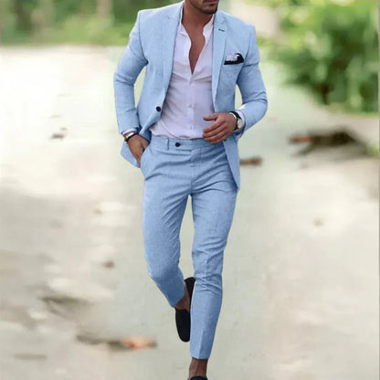 Men’s Slim Fit Formal Business Suit Set