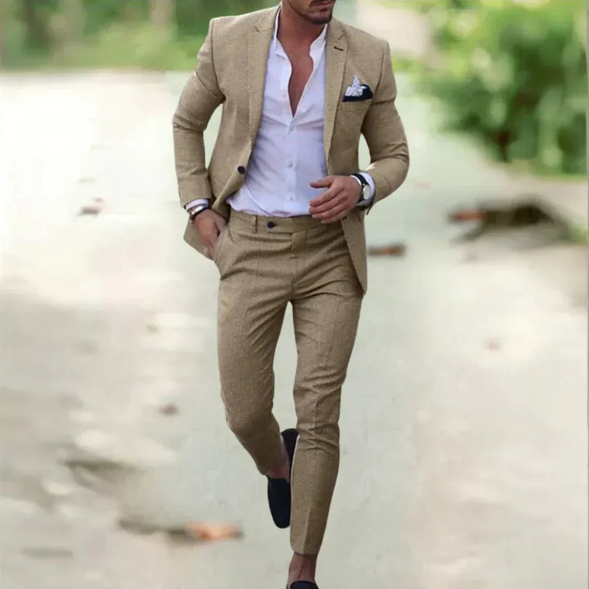 Men’s Slim Fit Formal Business Suit Set