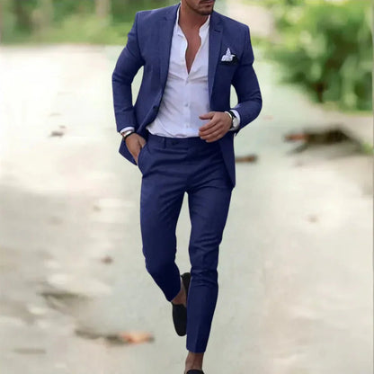 Men’s Slim Fit Formal Business Suit Set