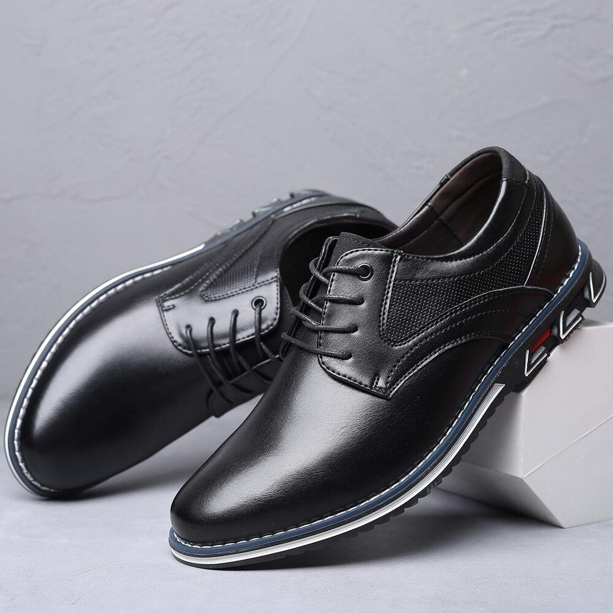 Men Lace Up Anti Slip Walking Shoes