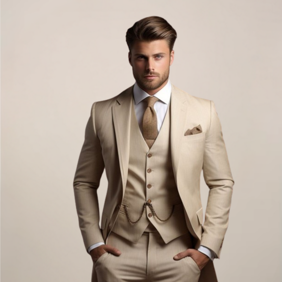 Men’s Spring Formal Three-Piece Suit