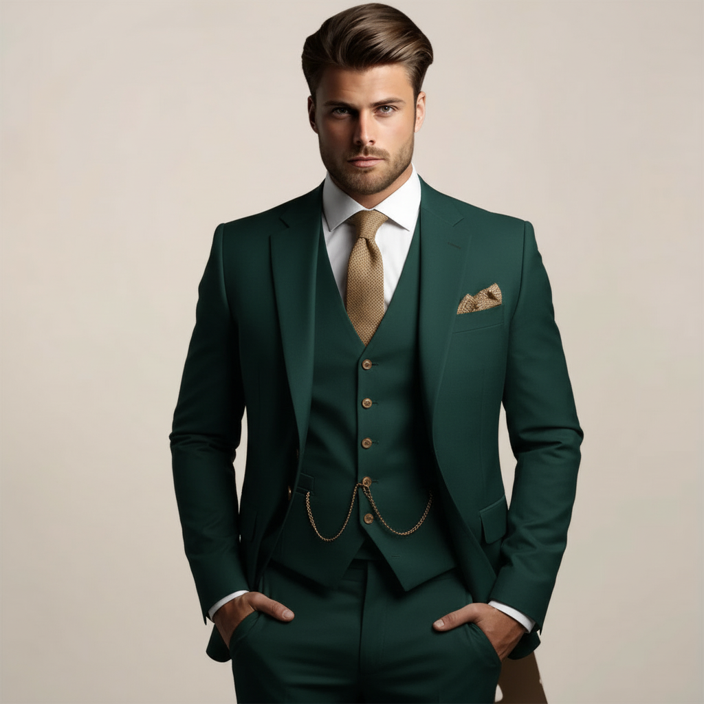 Traje formal de tres piezas para hombre - Primavera