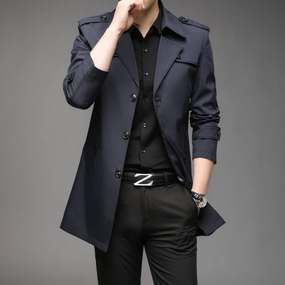 Men’s Single Breasted Lightweight Trench Coat