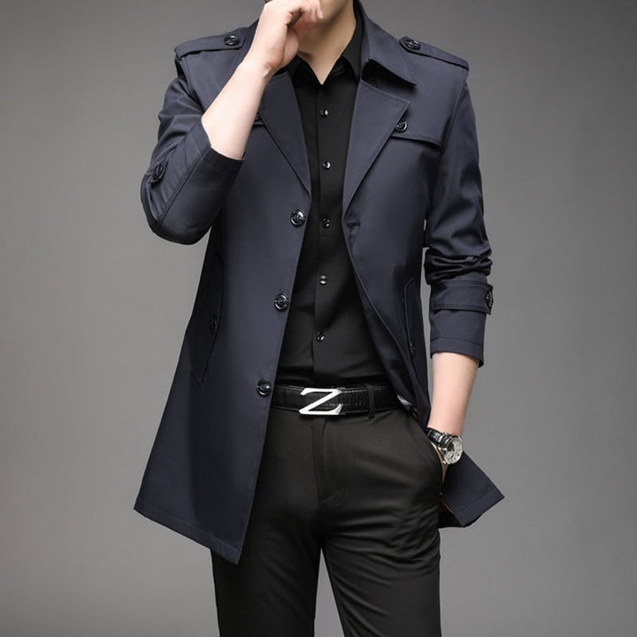 Men’s Single Breasted Lightweight Trench Coat