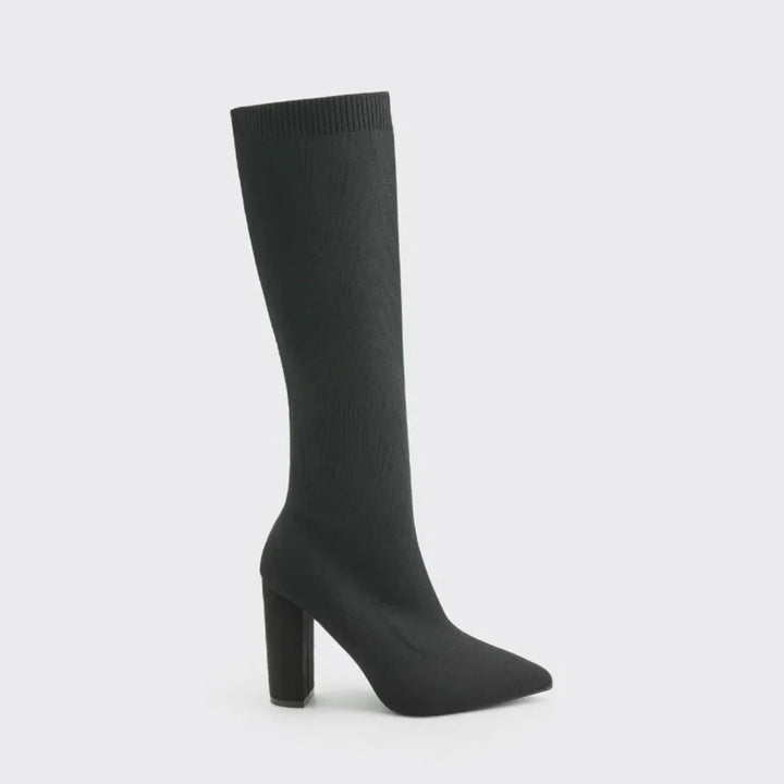 Botas de tacón alto de invierno para mujer hasta la rodilla